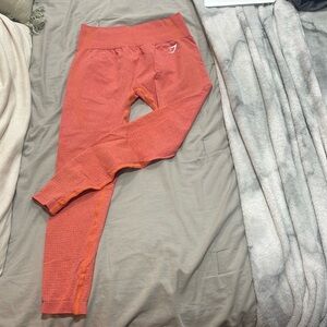 Gymshark leggings size large coral color
